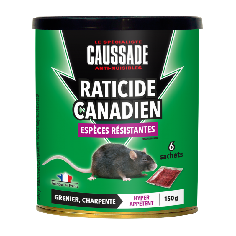 Caussade CARSBL180 Anti-nuisibles Rats & Souris Efficacité Radicale - 6  Blocs pour Garage et Cave | Lieux Humides