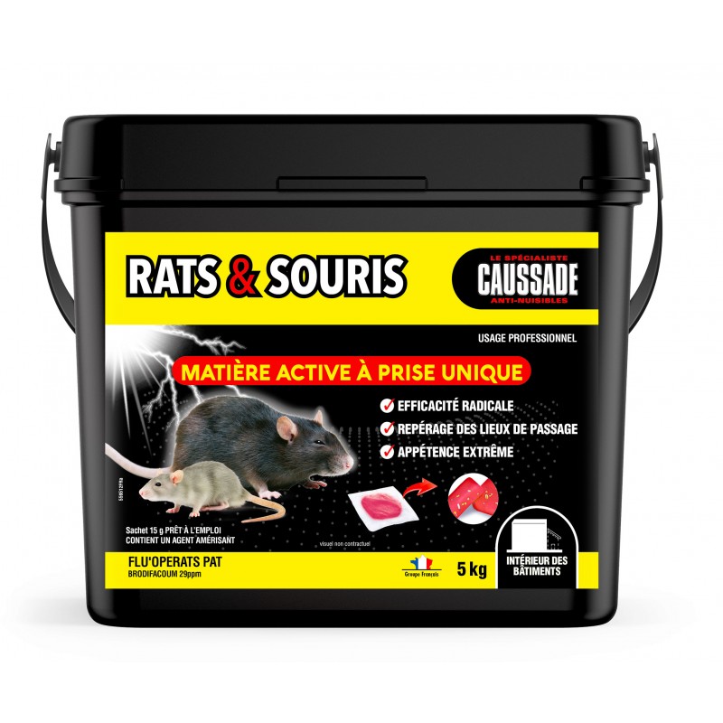 Gamme PRO (50 PPM) - SOURICIDE RATICIDE PATE FRAICHE - seau 5kg