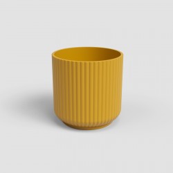 CACHE-POT LUNA 19CM JAUNE