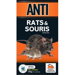 ANTI RATS ET SOURIS PATES 120G